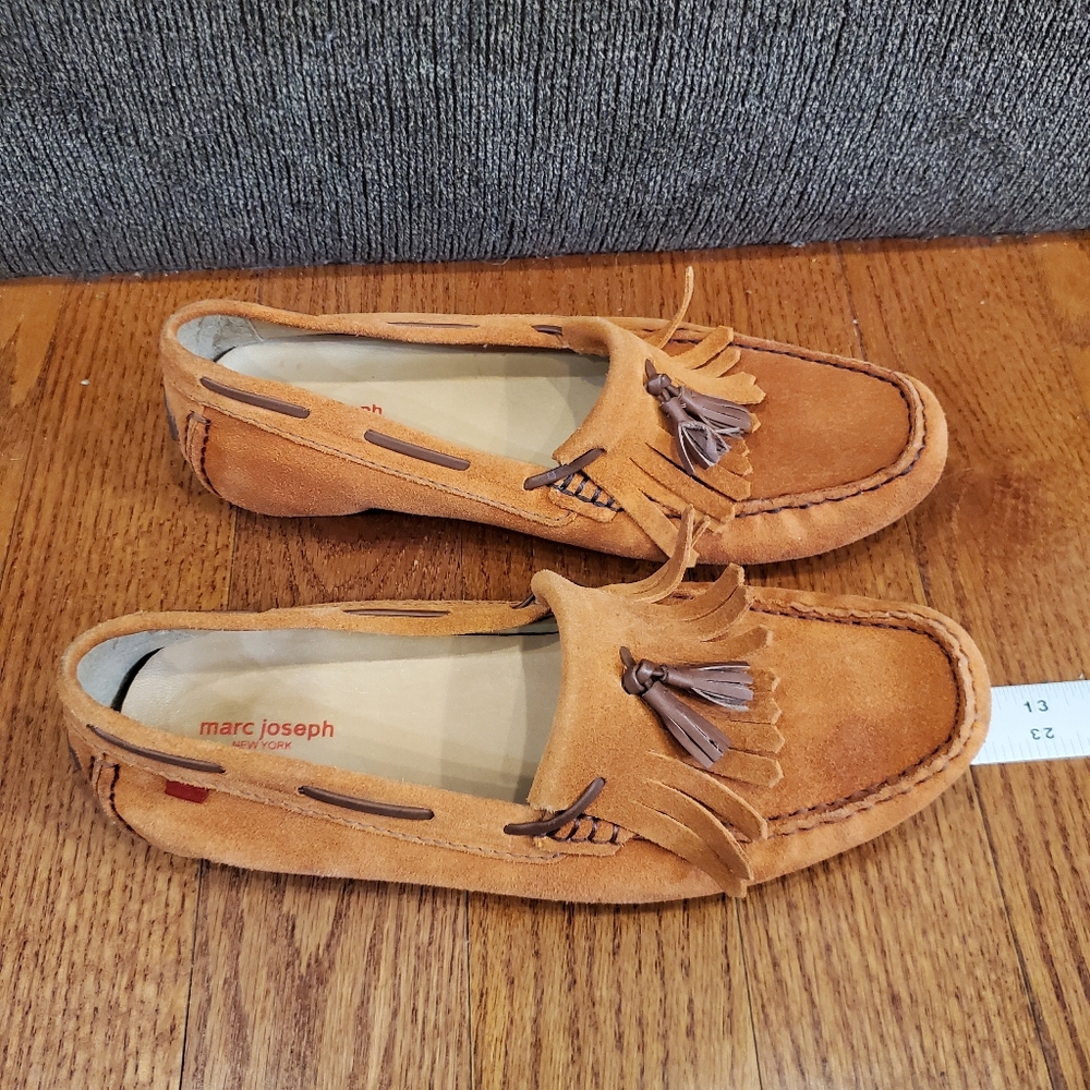 Marc Joseph Tan Suede Men's Loafers Sz 42